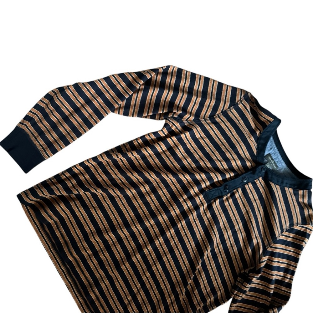 LL Bean Signature Men’s Henley – Stripe Long Sleeve Slim Fit (L) - Picture 4 of 7